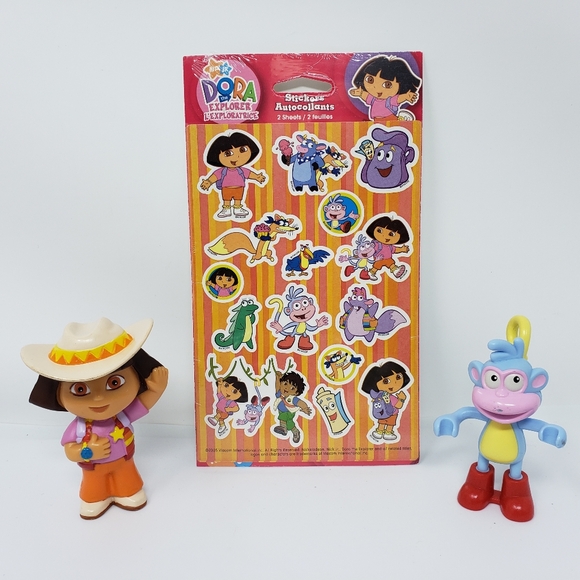 Dora The Explorer Toy Figures Includes Stickers - Picture 1 of 16